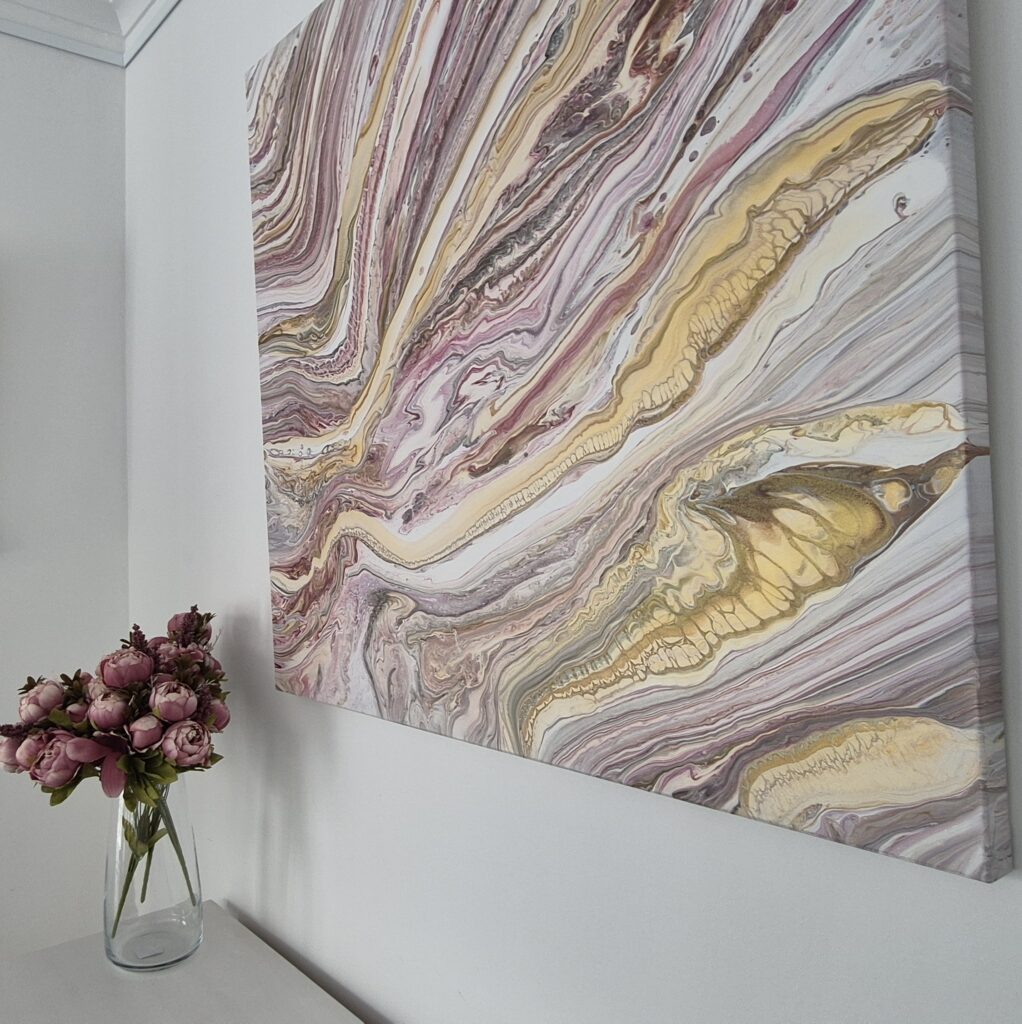 A fluid art class in progress at the Live For Art studio in Richmond